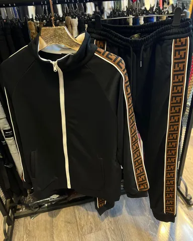 Fendi FF logo tracksuit jacket & shorts