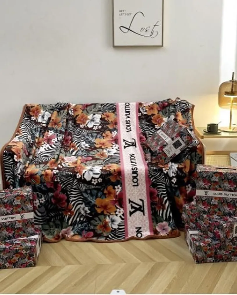 Louis Vuitton LV monogram print blanket set photo 1