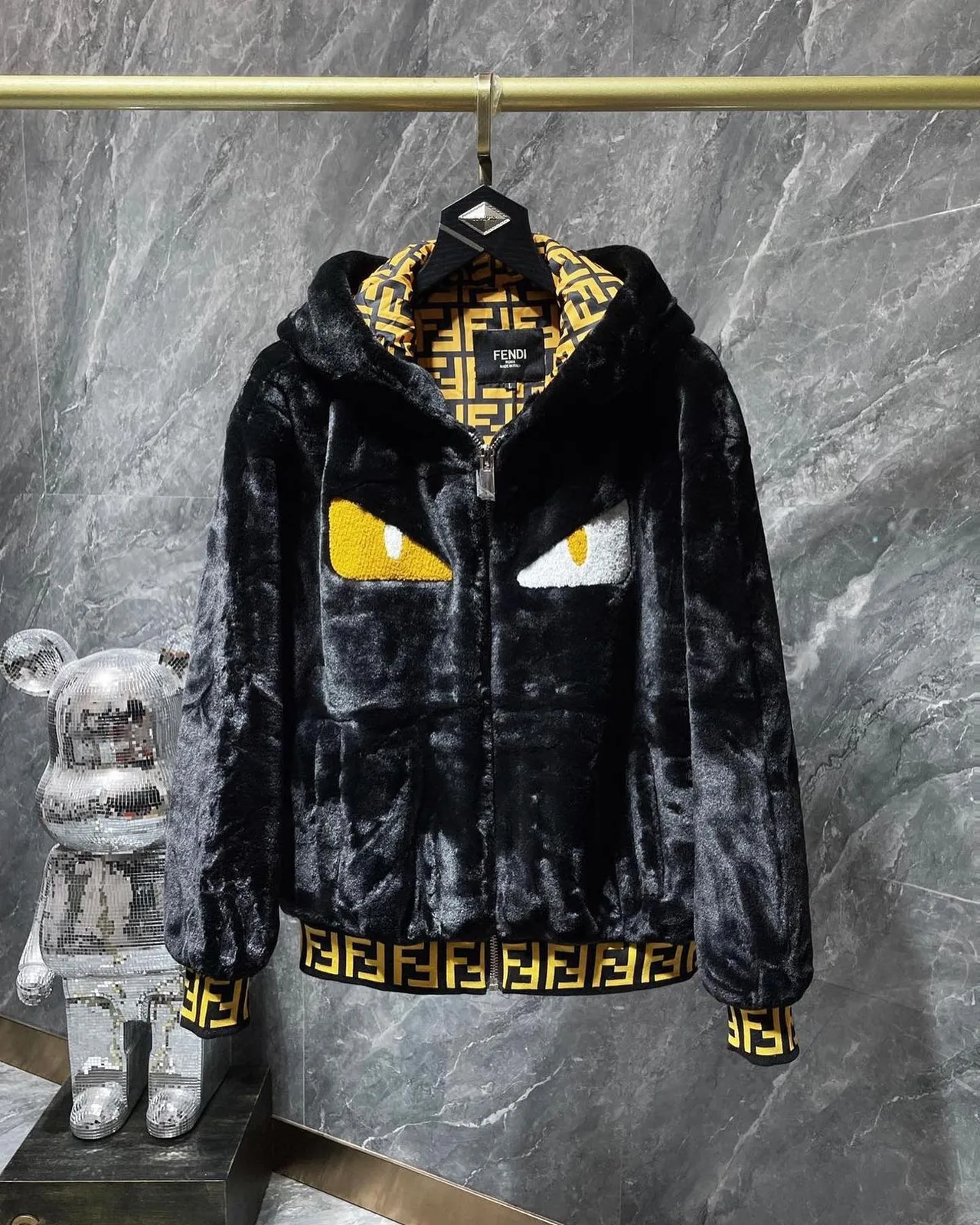 Fendi FF Monogram Fleece Hooded Jacket photo 1