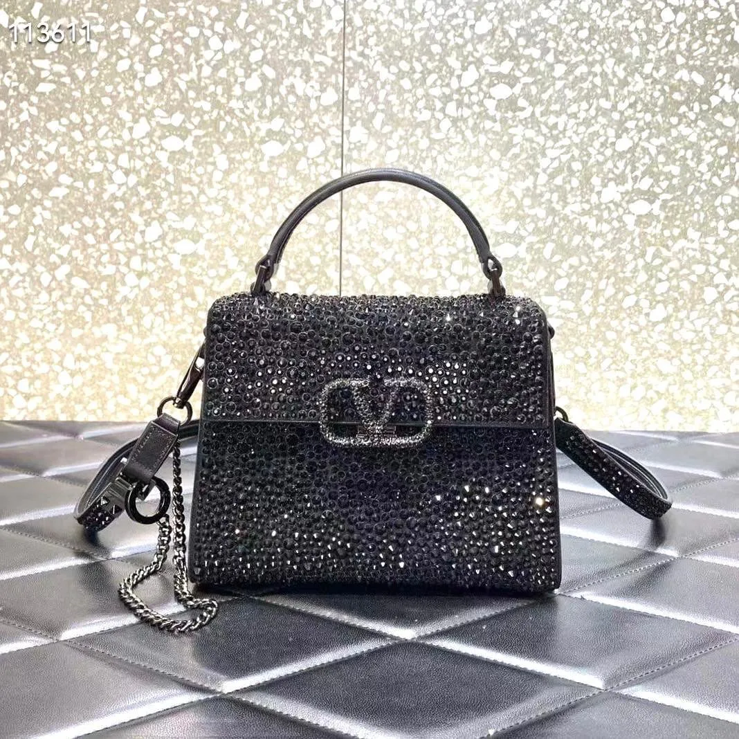 Valentino VSling Crystal Top-Handle Bag photo 1