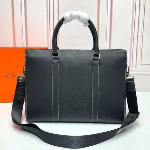 Hermès leather briefcase (H-stitch)