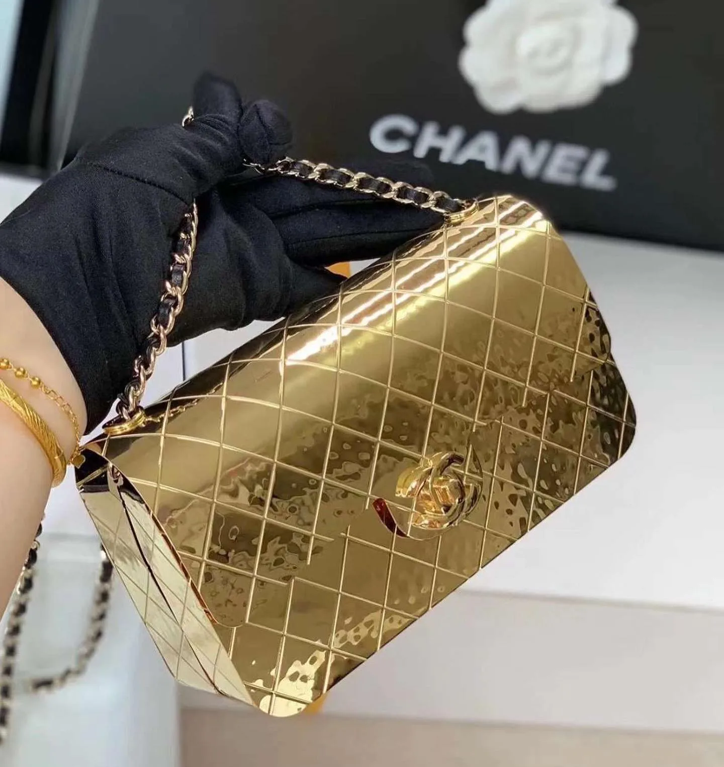 Chanel Metallic Flap Bag photo 1