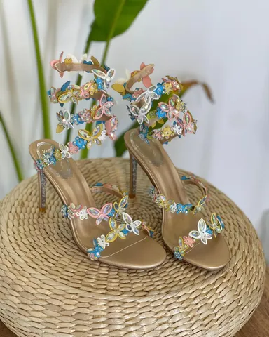 Crystal Flower Sandals