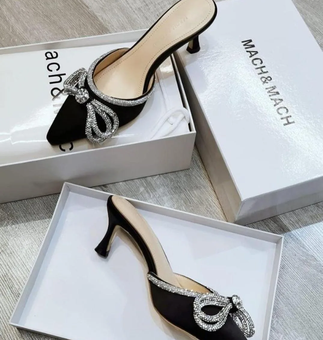 Mach & Mach crystal bow heel photo 1