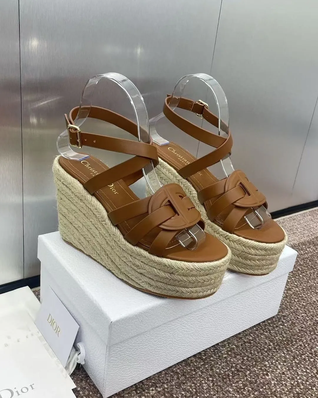 Dior J'Adior platform espadrille wedge sandal photo 1
